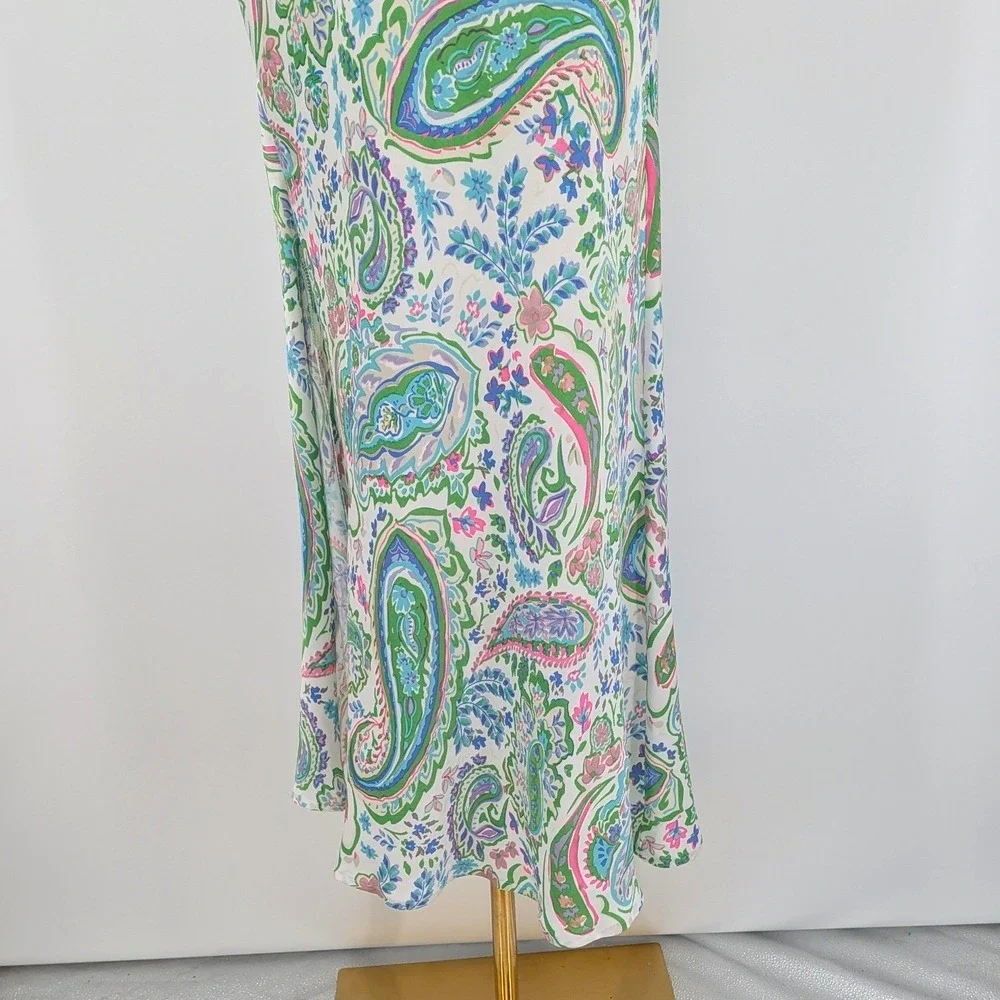 Easel Pastel Paisley Maxi Skirt M Boho‎ Spring Lightweight Casual Weekend